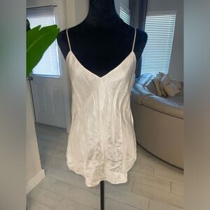 Ralph Lauren Silk Sheer Cami Tank Cream White 4